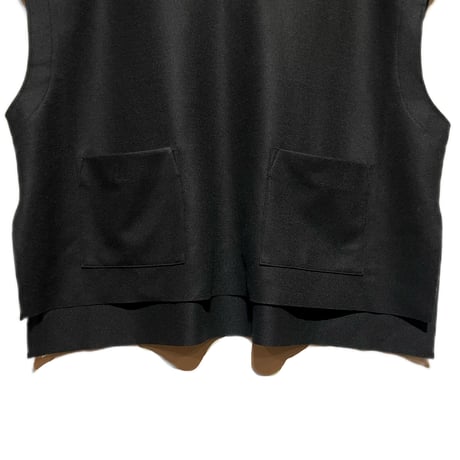 CAERULA"melton vest"(black) women's