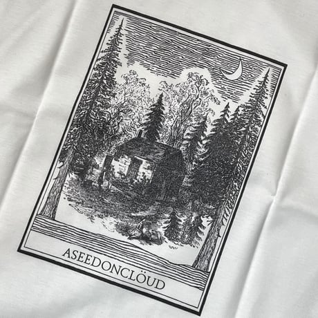 ASEEDONCLOUD"shokuonshitsu T-shirts shokuonshitsu back print"(off white)unisex