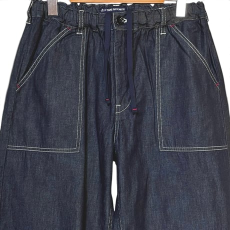 TigreBrocante"6oz denim saruku pants“(indigo) women's