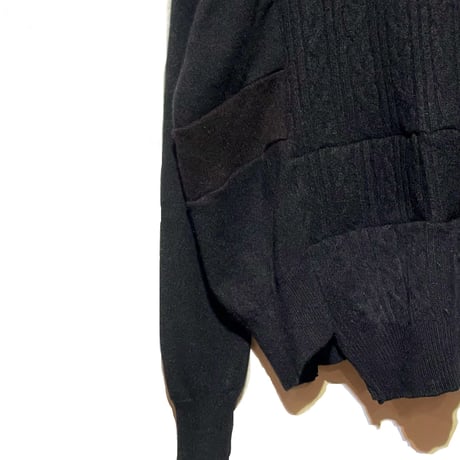 yoused "BLK cashmere widesweater(black asst)unisex (B)