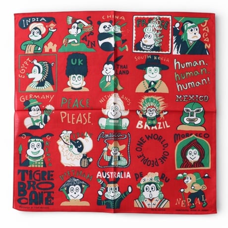 TigreBrocante"one world gauze bandana