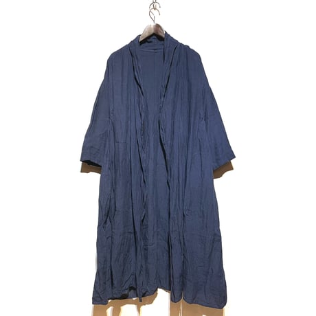 Linen ya"linen shawlcollar coat"(lt.navy)women's