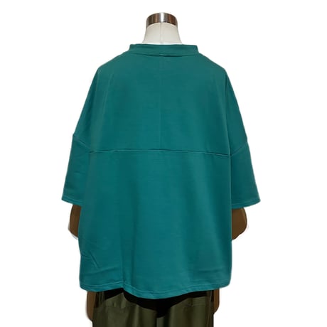 Linen ya"delave quater sleeve T-shirs"(green)women's