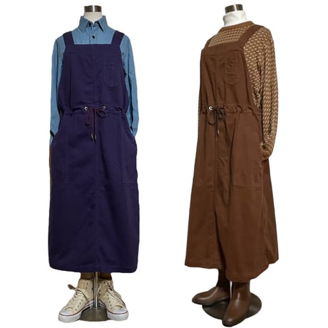 TigreBrocante"pure chamois twill string jumper skirt"(camel)women's