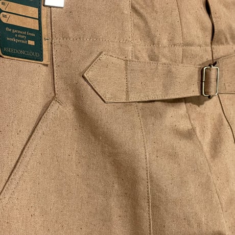ASEEDONCLOUD"Hamdwerker colored cotton HW wide trousers" (brown) unisex