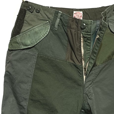 FUNSET OF ART “military patchwork field コロマ pants"(olive)unisex-M