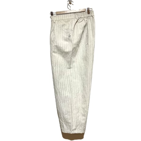 SlowHands”linen×cotton herringbone poofy pants"(natural)unisex