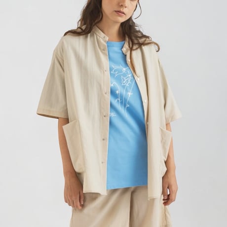 amne "NYLON park shirts" (sand) unisex