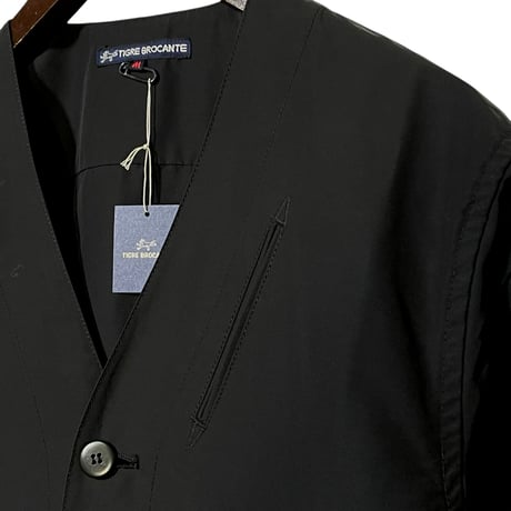 TigreBrocante"cotton nylon grosgrain flap cardigan"(black)unisex
