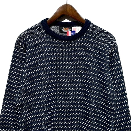 Brimwick U.S.A "birds eye crewneck"(navy)unisex