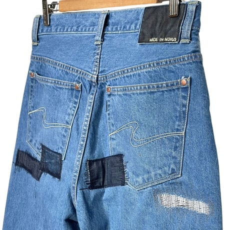 TigreBrocante"12,75oz denim big 5pocket pants“(hand damage)unisex.S