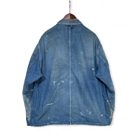 H.UNIT "denim coveralls used wash customize" (indigo) unisex