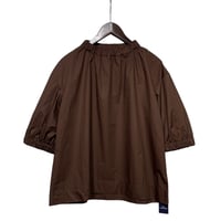 TigreBrocante"80typewriter fulffy stretch blouse"(brown)women's