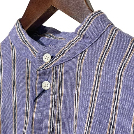 CAERULA PER LIGHTS "linen stripe stand OP" (blue)women's