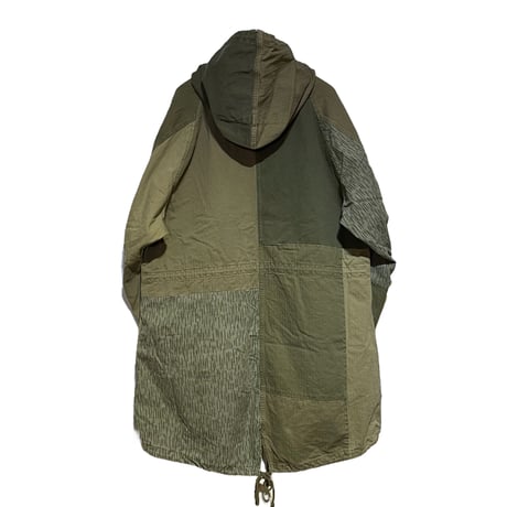 H.UNIT "herringbone switching mods coat"(khaki) unisex
