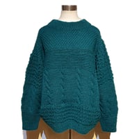 TigreBrocante "random jaquard mix L/S sweater" (blue green) unisex