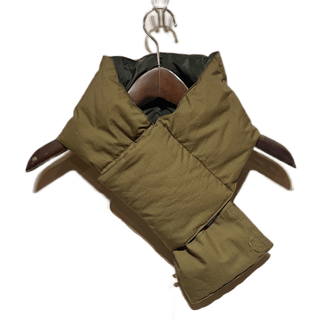 Slow Hands "cotton twill down neck warmer for ARCHIVE"