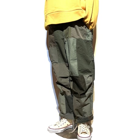FUNSET OF ART “military patchwork field コロマ pants"(olive)unisex-M