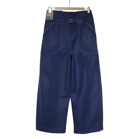 ”ASEEDONCLOUD"Handwerker melton denim HW wide trousers"(blue)unisex