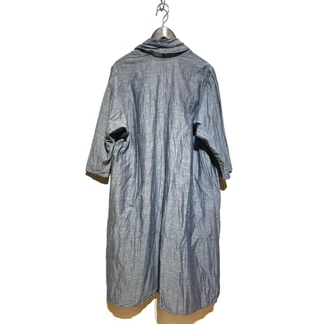 Linen ya"cotton linen shawlcollar coat"(navy)women's