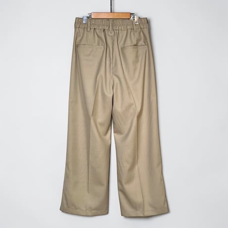 amne "GABARDINE whale's slacks" (beige) unisex