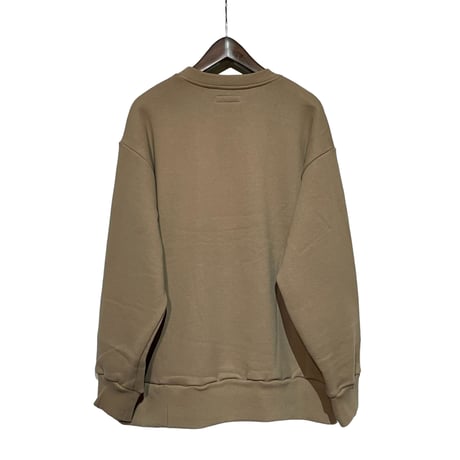 H.UNIT "NICE college crewneck sweat"(beige) unisex