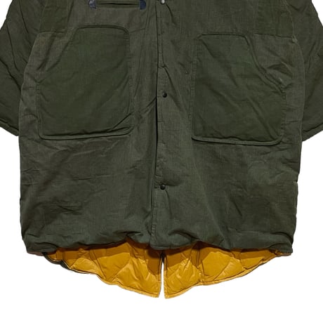 Slow Hands "recycle tent down coat for archive exclusive "(olive×mustard)M-B(unisex)