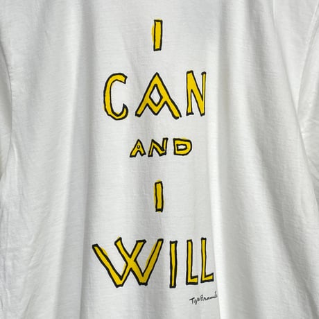 TigreBrocante"I CAN AND I WILL S/S T-shirts"(white)unisex