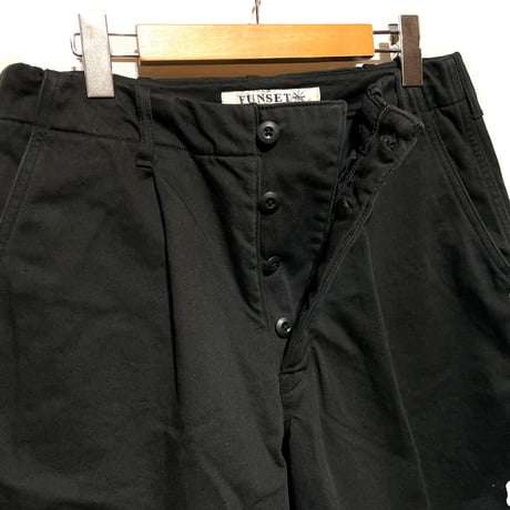 FUNSET OF ART “military satin fool pants"(black)unisex