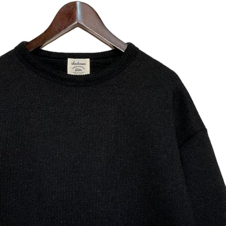 Jackman"wool himo crew"(black)unisex