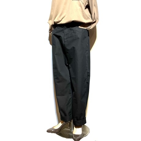 TigreBrocante"cotton×nylon weather comodo tapered pants“(black)women's