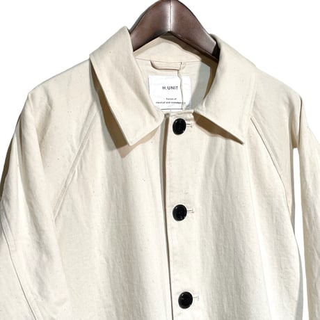 H.UNIT "Denim soutien collar coat" (kinari) unisex