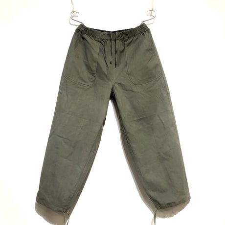 Slow Hands "recycle tent loose wonderer pants"(olive)unisex