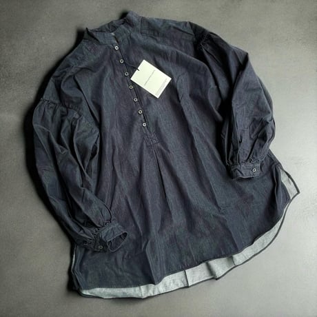 CAERULA PER LIGHTS"high-density denim gatherpull"(navy)unisex