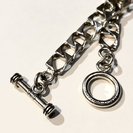 TAXCO VINTAGE "sterling silver square link bracelet"unisex