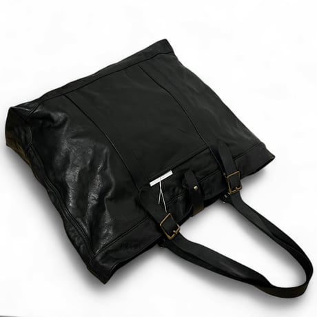 yoused"remake leather tote bag"(black)unisex
