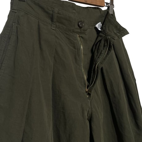 TigreBrocante"high count cotton linen hakama pants“(khaki)women's