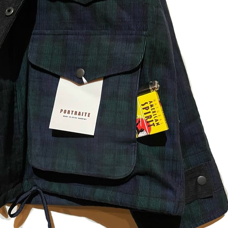 PORTRAITE"classic field jacket short"(black watch corduroy)unisex