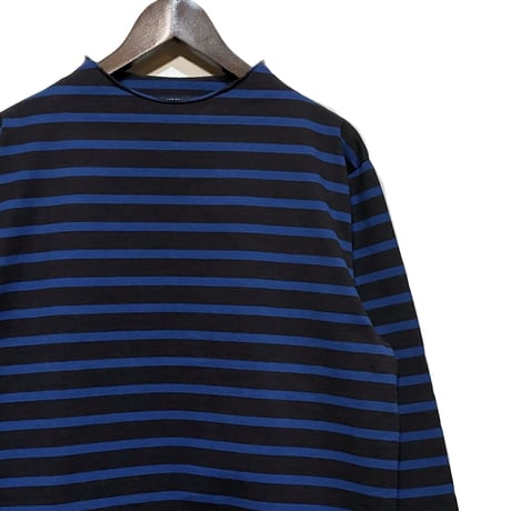 TigreBrocante"light border 天竺 bottle neck 9分袖 T"(sumikuro)unisex