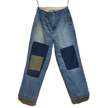 H.UNIT "13oz denim work trousers" indigo custamize (unisex)