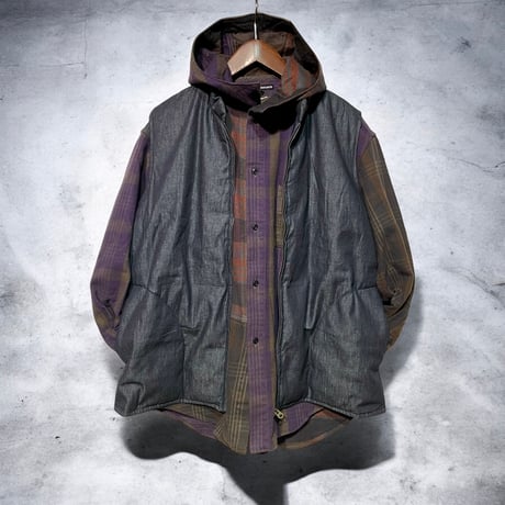TigreBrocante"6oz denim open zip down vest"(indigo)unisex