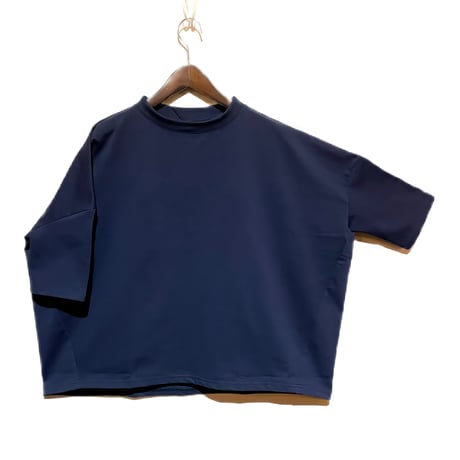 Linen ya"delave quater sleeve T-shirs"(black)women's