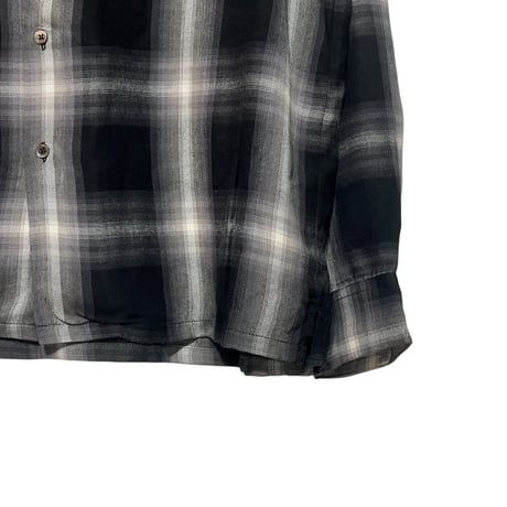 yoused "rayon open box shirts" (black)unisex