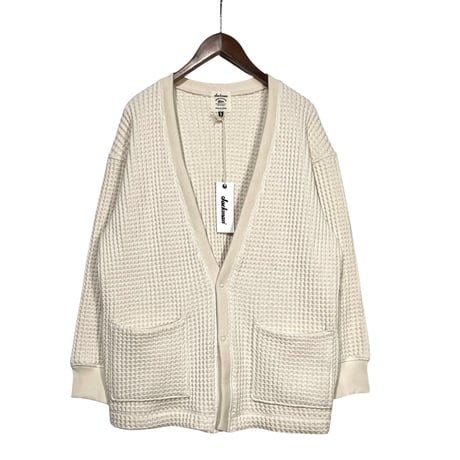 Jackman"cotton big waffle cardigan"(ivory) unisex