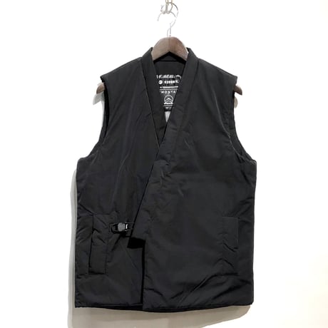02DERIV "PLIMALOFT® kimono collar vest"(black)