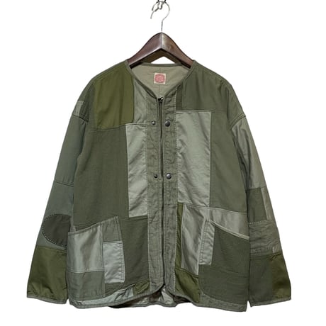 FUNSET OF ART "military patchwork liner blouson"(khaki)unisex-L