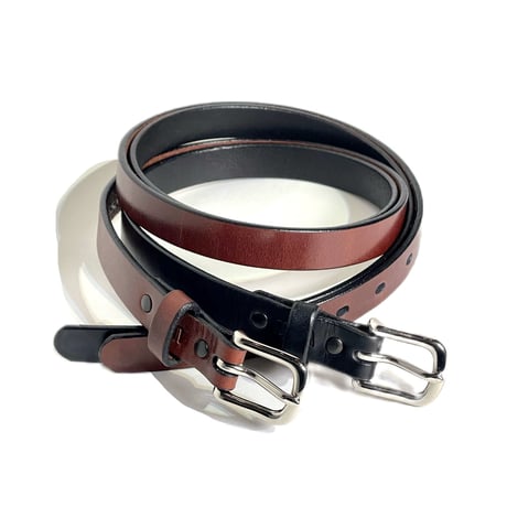 Cellar Leather U.S.A "skinny leather belt" (unisex)