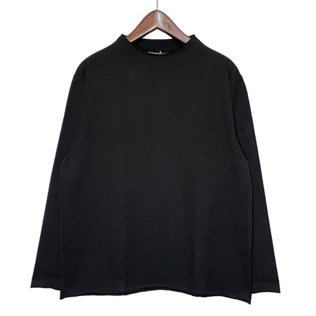 TigreBrocante"medium hard 天竺 bottle neck 9分袖"(black)unisex
