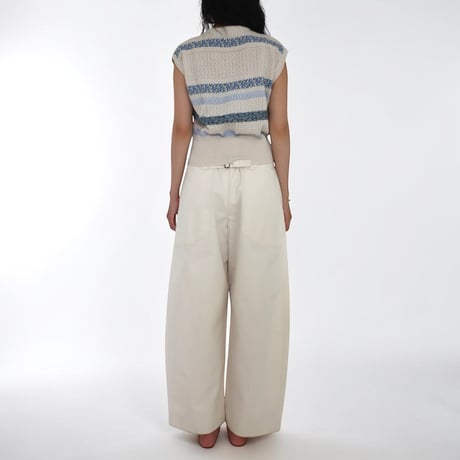 ASEEDONCLOUD"flower jaquard knit vest"(off white)unisex