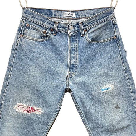 KNIFEWING "rebuild series" used US Levi's bandana crash denim(83B)unisex